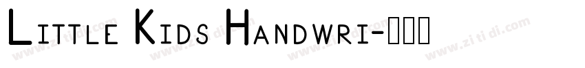 Little Kids Handwri字体转换